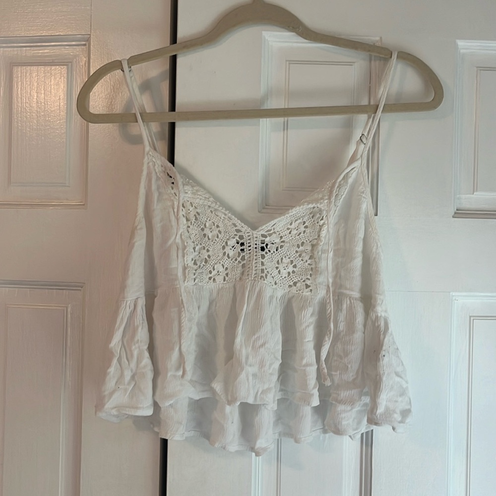 BRANDY MELVILLE | Crochet Tank Top (White)